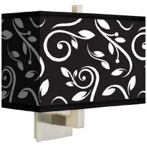  Swirling Vines Rectangular Giclee Shade Wall Sconce: Home 