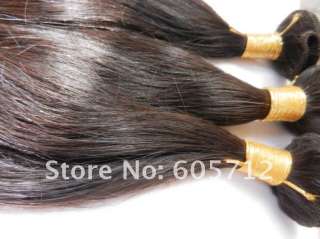 22inch Remy Brazilian Virgin Hair Weft Extension Nature Black 50g 