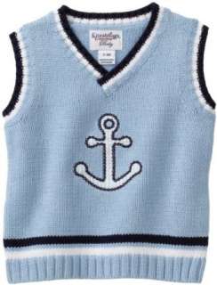   : Hartstrings Baby boys Newborn V Neck Anchor Sweater Vest: Clothing