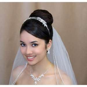   : Chic Floral Headband with Swarovski Elements 9809: Everything Else