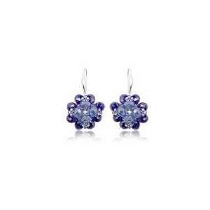  Silver and Swarovski Drop Earrings  AJ 5490: Jewelry