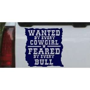  Wanted By Cowgirls Feared By Bulls Western Car Window Wall 