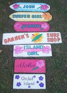 Custom PERSONALIZED SURF SHACK SURFBOARD WOOD SIGN  