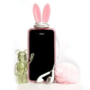  iPhone 4/4S Case in PINK with bunny ears and tail Free 