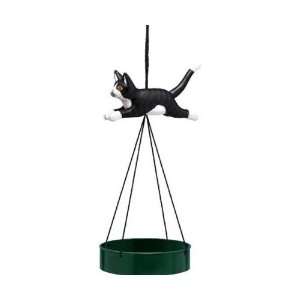 Bird Feeder Suspend Tray Cat Black/White Leaping (Bird Feeders) (Cat 