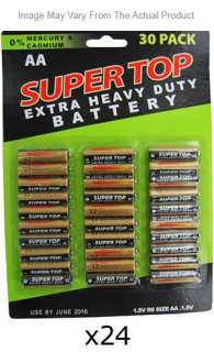   Units of 30 Pieces 1.5V AA Super Top Batteries New Bulk Wholesale Lots