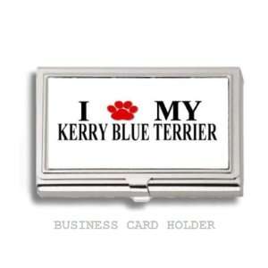  Kerry Blue Terrier Love My Dog Paw Business Card Holder 