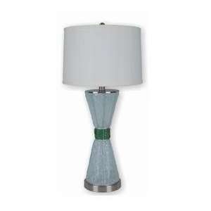  Emerald Green and Blue Contemporary Glass Table Lamp: Home 