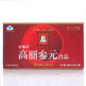Korean Ginseng Corporation Korean Red Ginseng Drink 3.38 Fl Oz (Pack 