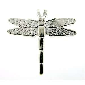   Silver 20 Figaro Chain Necklace with Charm Dragonfly: Jewelry