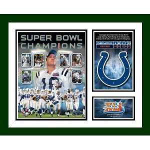  Indianapolis Colts Super Bowl XLI Champs Framed Milestone 