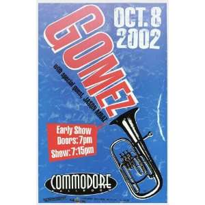 Gomez Jason Mraz Vancouver Concert Poster 2002 