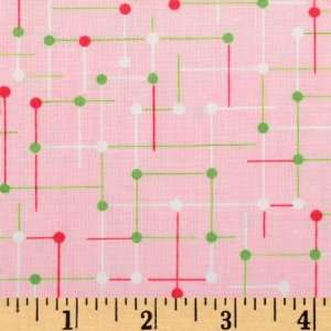   Zoo Babies Push Pin Pink Fabric By The Yard: Arts, Crafts & Sewing