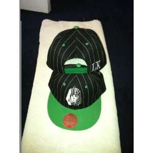  Last Kings Snapback Hat Cap BLACK/WHITE/GREEN: Sports 