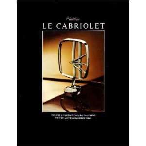    1978 CADILLAC DEVILLE LE CABRIOLET Sales Folder Piece: Automotive