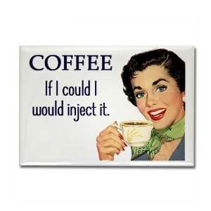 Coffee Junkie Funny Rectangle Magnet by CafePress:  Kitchen 