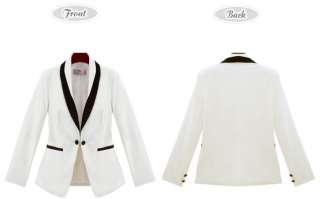 Women Solid Two Buttons Casual Career Suit Jacket Outerwear Blazers 