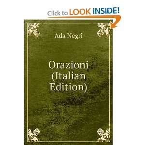  Orazioni (Italian Edition) Ada Negri Books