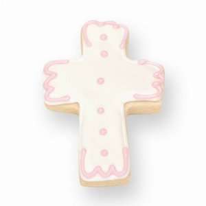  Cross Cookie with Pink Accents: Home & Kitchen