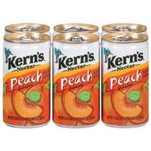 Kerns Peach Nectar 6 pk   5.5 oz:  Grocery & Gourmet Food