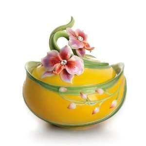  Flowering Gems Moth Orchid Lidded Box: Kitchen & Dining