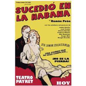 11x 14 Poster. Sucedio en la Habana, Theatrical poster. Deccor with 