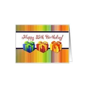  Happy 35th Birthday   Colorful Gifts Card: Toys & Games