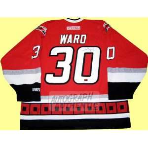  Autographed Cam Ward Carolina Hurricans Jersey (Red 