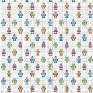  French Bull Robots Removable Wallpaper