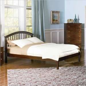   Collection Full Size Studio Platform Bed with Open Footrail Antique