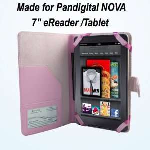 Pandigital NOVA 7 Color eRreader Leather Case   Pink   SRX Executive