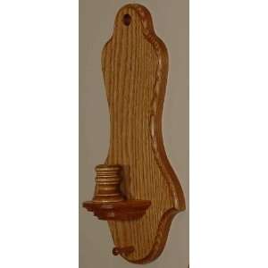  Country Oak Candle Sconce