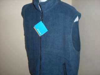 NWT COLUMBIA fleece navy blue jacket vest original retail $36  