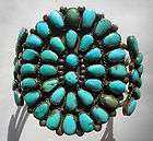 cuff bracelet gourd rattle peyote beadwork cluster turquoise jingle 