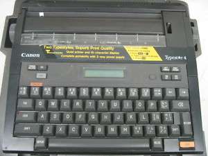 Canon Typestar 4 Portable Typewriter w/ Carry Case  