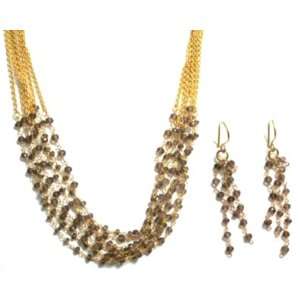Primrose Gems Genuine Gemstone Set of 16 Amelia Necklace with Strands 