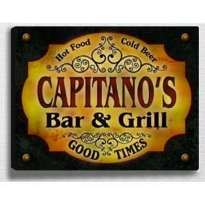  Capitanos Bar & Grill 14 x 11 Collectible Stretched 