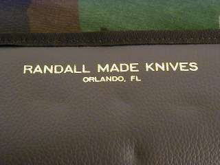 RANDALL KNIFE KNIVES RARE GOLD LOGO 17 ZIPPER CASE  