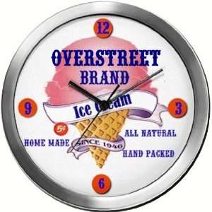 OVERSTREET 14 Inch Ice Cream Metal Clock Quartz Movement:  