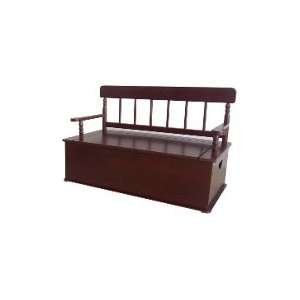   Simply Classic: Cherry Finish Bench Seat with Storage: Everything Else