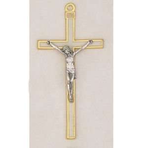White Standing Catholic Tble Crucifix Decoration  