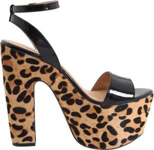 Womens Shoes NIB Steve Madden SHAZZAM Platform Heels Sandal Leopard 