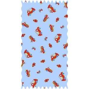  SheetWorld Fire Engines Blue Fabric   By The Yard: Baby