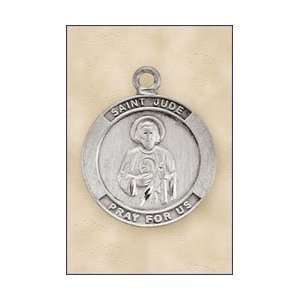  St. Jude Patron Saint Medal on 24 Chain Jewelry