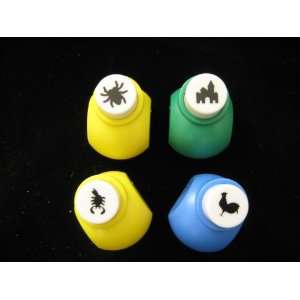  4 Piece Button Craft Punch: Castle, Spider, Scorpion and 