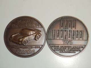 1976 Porsche Christophorus Calendar Coin Münze AWESOME  