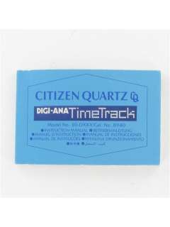 Citizen Digi Ana TimeTrack 30 OXXX Cal. No. 8940 Manual  