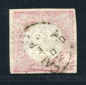 PERU USED AT BRITISH POST OFFICE CALLAO 1864  