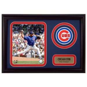 Carlos Zambrano Photograph with Team Jersey Patch in a 12 x 18 
