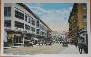 1930 Postcard Main Street   Pawtucket, Rhode Island RI  